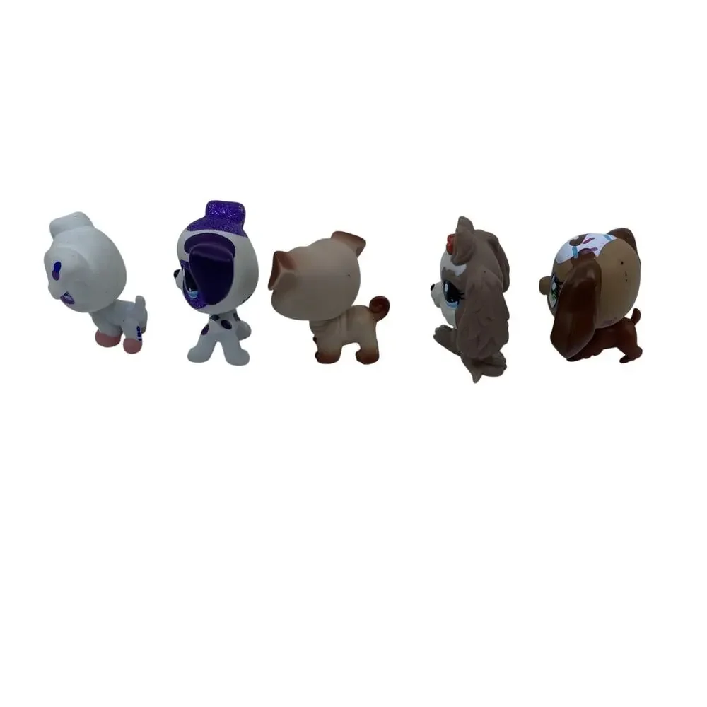 Littlest Pet Shop LPS Dog Lot of 5 Figures Mixed Breeds
